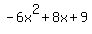 -6x%5E2%2B8x%2B9