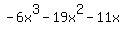 -6x%5E3-19x%5E2-11x