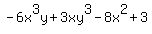 -6x%5E3y%2B3xy%5E3-8x%5E2%2B3