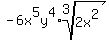-6x%5E5y%5E4%2Aroot%283%2C2x%5E2%29