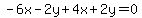 -6x-2y%2B4x%2B2y=0