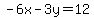 -6x-3y+=+12