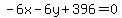 -6x-6y%2B396=0