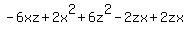 -6xz%2B2x%5E2%2B6z%5E2-2zx%2B2zx