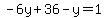 -6y%2B36-y=1
