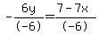 -6y%2F-6=%287-7x%29%2F-6