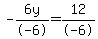 -6y%2F-6=12%2F-6