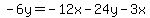 -6y=-12x-24y-3x