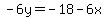 -6y=-18-6x