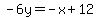 -6y=-x%2B12