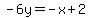 -6y=-x%2B2