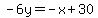-6y=-x%2B30