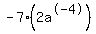 -7%282a%5E-4%29