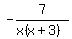 -7%2F%28x%28x%2B3%29%29+