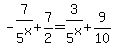 -7%2F5%5Ex%2B7%2F2=3%2F5%5Ex%2B9%2F10