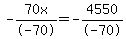 -70x%2F-70=-4550%2F-70