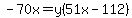 -70x=y%2851x-112%29
