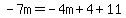 -7m=-4m%2B4%2B11