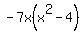 -7x%28x%5E2-4%29