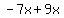 -7x%2B9x