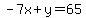 -7x%2By=65
