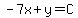 -7x%2By=C