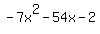 -7x%5E2-54x-2