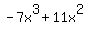 -7x%5E3%2B11x%5E2