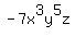 -7x%5E3y%5E5z