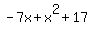 -7x+%2B+x%5E2+%2B+17
