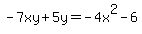 -7xy%2B5y=-4x%5E2-6