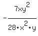 -7xy%5E2%2F28x%5E2y