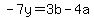 -7y=3b-4a