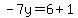 -7y=6%2B1