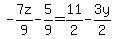 -7z%2F9-5%2F9=11%2F2-3y%2F2