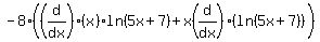 -8%28%28d%2Fdx%29%28+x%29%2Aln%285x%2B7%29%2Bx%28d%2Fdx%29%28ln%285x%2B7%29%29%29