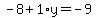-8%2B1%2Ay=-9