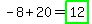 -8%2B20=highlight_green%2812%29