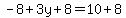 -8%2B3y%2B8=10%2B8