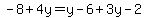 -8%2B4y=y-6%2B3y-2