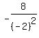 -8%2F%28-2%29%5E2