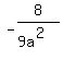 -8%2F%289a%5E2%29