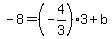 -8=%28-4%2F3%293%2Bb