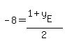 -8=%281%2By%5BE%5D%29%2F2