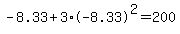 -8.33%2B3%2A-8.33%5E2=200