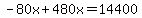 -80x%2B480x=14400