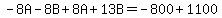 -8A-8B%2B8A%2B13B=-800%2B1100
