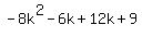 -8k%5E2-6k%2B12k%2B9