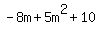 -8m%2B5m%5E2%2B10