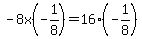 -8x%28-1%2F8%29=16%28-1%2F8%29